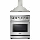 Thor Kitchen 2-Piece Appliance Package - 30" Electric Range and Wall Mounted Range Hood in Stainless Steel Appliance Package Thor Kitchen 