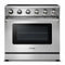 Thor Kitchen 2-Piece Appliance Package - 36" Electric Range and Wall Mount Hood in Stainless Steel Appliance Package Thor Kitchen 