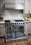Thor Kitchen 2-Piece Appliance Package - 48" Gas Range & Premium Hood in Stainless Steel Appliance Package Thor Kitchen 