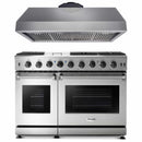 Thor Kitchen 2-Piece Appliance Package - 48" Gas Range & Premium Hood in Stainless Steel Appliance Package Thor Kitchen Natural Gas 16.54" Height 