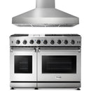 Thor Kitchen 2-Piece Appliance Package - 48" Gas Range & Pro Wall Mount Hood in Stainless Steel Appliance Package Thor Kitchen 