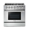 Thor Kitchen 2-Piece Pro Appliance Package - 36" Gas Range & Premium Under Cabinet Hood in Stainless Steel Appliance Package Thor Kitchen 