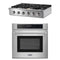 Thor Kitchen 2-Piece Pro Appliance Package - 36" Rangetop & Wall Oven in Stainless Steel Appliance Package Thor Kitchen 