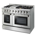 Thor Kitchen 2-Piece Pro Appliance Package - 48" Dual Fuel Range & Premium Hood in Stainless Steel Appliance Package Thor Kitchen 