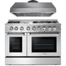 Thor Kitchen 2-Piece Pro Appliance Package - 48" Dual Fuel Range & Premium Hood in Stainless Steel Appliance Package Thor Kitchen Natural Gas 16.54" Height 
