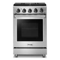 Thor Kitchen 24-Inch Natural Gas Range with 3.7 Cu. Ft. Oven in Stainless Steel (LRG2401U)