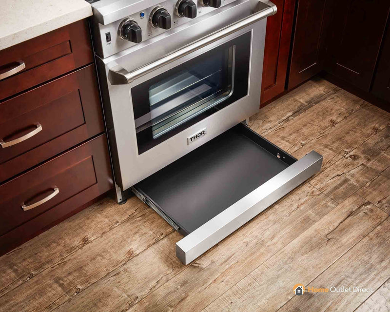 Thor Kitchen 3-Piece Appliance Package - 30-Inch Gas Range, Dishwasher & Refrigerator with Water Dispenser in Stainless Steel Appliance Package Thor Kitchen 
