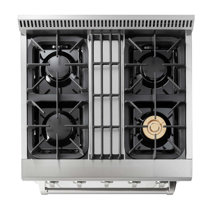 Thor Kitchen 3-Piece Pro Appliance Package - 30" Dual Fuel Range, Dishwasher & Refrigerator in Stainless Steel Appliance Package Thor Kitchen 