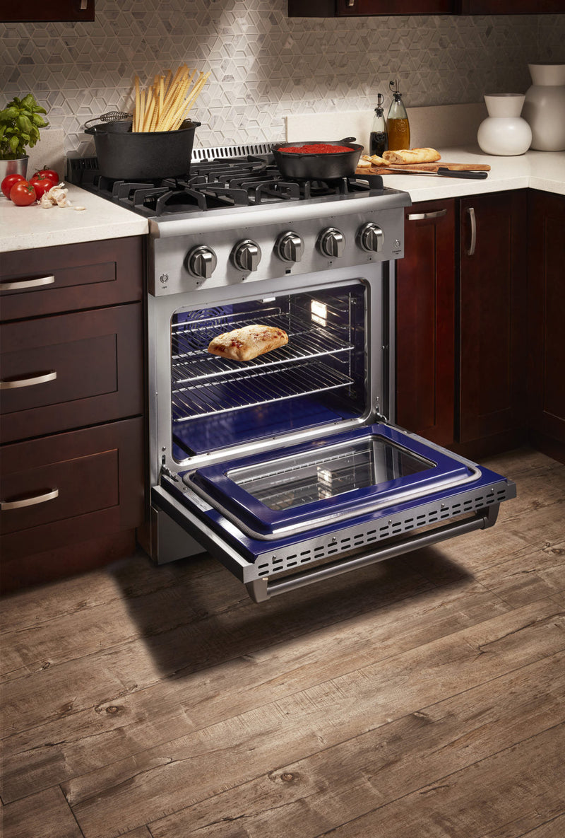 Thor Kitchen 3-Piece Pro Appliance Package - 30" Dual Fuel Range, Dishwasher & Refrigerator in Stainless Steel Appliance Package Thor Kitchen 