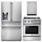 Thor Kitchen 3-Piece Pro Appliance Package - 30-Inch Dual Fuel Range, Dishwasher & Refrigerator with Water Dispenser in Stainless Steel Appliance Package Thor Kitchen 