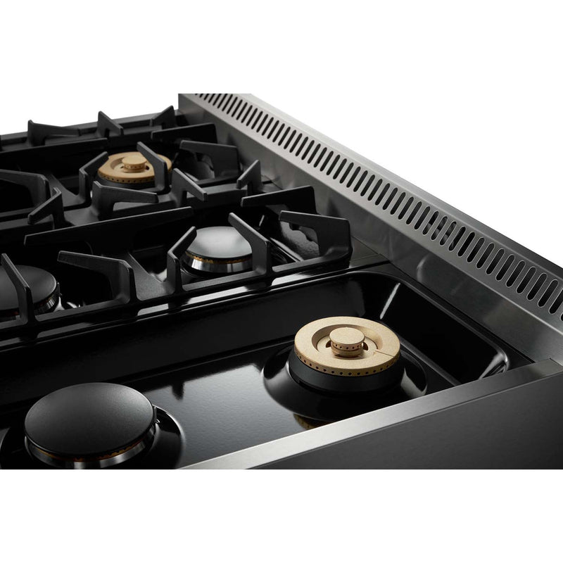 Thor Kitchen 3-Piece Pro Appliance Package - 36" Dual Fuel Range, Dishwasher & Refrigerator in Stainless Steel Appliance Package Thor Kitchen 