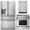 Thor Kitchen 3-Piece Pro Appliance Package - 36-Inch Dual Fuel Range, Dishwasher & Refrigerator with Water Dispenser in Stainless Steel Appliance Package Thor Kitchen 