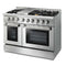 Thor Kitchen 3-Piece Pro Appliance Package - 48" Dual Fuel Range, Dishwasher & Refrigerator in Stainless Steel Appliance Package Thor Kitchen 