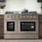 Thor Kitchen 3-Piece Pro Appliance Package - 48" Dual Fuel Range, Dishwasher & Refrigerator in Stainless Steel Appliance Package Thor Kitchen 