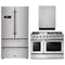 Thor Kitchen 3-Piece Pro Appliance Package - 48" Gas Range, Dishwasher & Refrigerator in Stainless Steel Appliance Package Thor Kitchen 