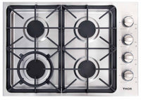 Thor Kitchen 30-Inch Professional Drop-In Gas Cooktop with Four Burners in Stainless Steel (TGC3001) - Drop-Ins - Thor Kitchen - Home Outlet Direct