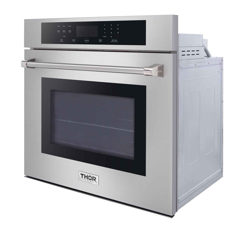 Thor Kitchen 5-Piece Pro Appliance Package - 30" Cooktop, Wall Oven, Wall Mount Hood, Dishwasher & Refrigerator in Stainless Steel