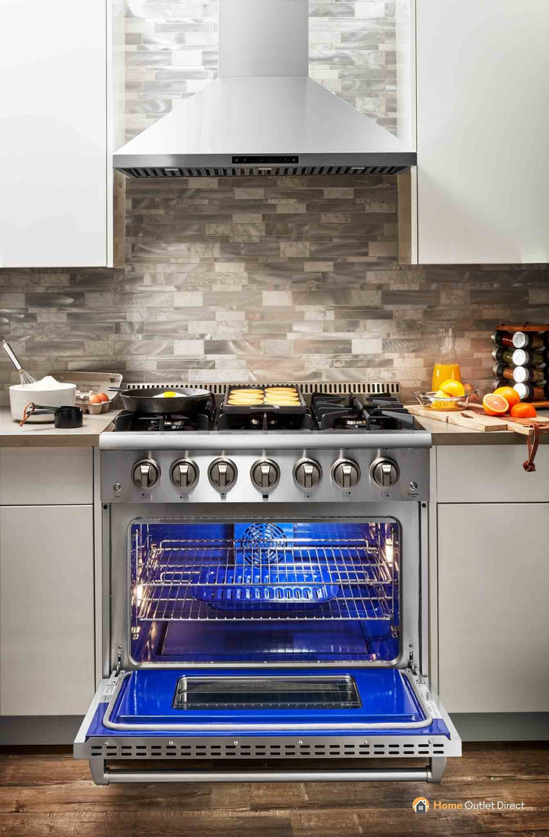 Thor Kitchen 36" 5.2 cu. ft. Professional Gas Range in Stainless Steel (HRG3618U)