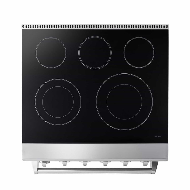 Thor Kitchen 4-Piece Appliance Package - 30" Electric Range, French Door Refrigerator, Under Cabinet Hood, and Dishwasher in Stainless Steel Appliance Package Thor Kitchen 