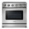 Thor Kitchen 4-Piece Appliance Package - 36" Electric Range, French Door Refrigerator, Dishwasher, and Microwave Drawer in Stainless Steel Appliance Package Thor Kitchen 