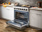 Thor Kitchen 4-Piece Appliance Package - 36" Gas Range, French Door Refrigerator, Wall Mount Hood, and Dishwasher in Stainless Steel Appliance Package Thor Kitchen 