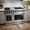 Thor Kitchen 4-Piece Appliance Package - 48" Gas Range, French Door Refrigerator, and Dishwasher in Stainless Steel Appliance Package Thor Kitchen 