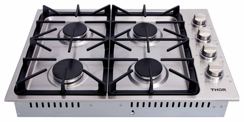 Thor Kitchen 4-Piece Pro Appliance Package - 30" Cooktop, Wall Oven, Dishwasher & Refrigerator in Stainless Steel Appliance Package Thor Kitchen 