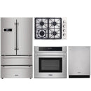 Thor Kitchen 4-Piece Pro Appliance Package - 30" Cooktop, Wall Oven, Dishwasher & Refrigerator in Stainless Steel Appliance Package Thor Kitchen 