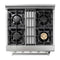 Thor Kitchen 4-Piece Pro Appliance Package - 30-Inch Dual Fuel Range, Refrigerator with Water Dispenser, Under Cabinet Hood & Dishwasher in Stainless Steel Appliance Package Thor Kitchen 