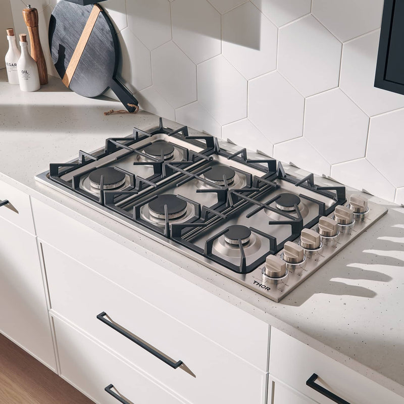 Thor Kitchen 4-Piece Pro Appliance Package - 36" Cooktop, Wall Oven, Dishwasher & Refrigerator in Stainless Steel Appliance Package Thor Kitchen 