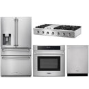 Thor Kitchen 4-Piece Pro Appliance Package - 48" Rangetop, Wall Oven, Dishwasher & Refrigerator with Water Dispenser in Stainless Steel Appliance Package Thor Kitchen 