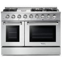 Thor Kitchen 48-Inch 6.7 cu. ft. Professional Natural Gas Range in Stainless Steel with Double Oven (HRG4808U)
