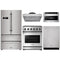 Thor Kitchen 5-Piece Appliance Package - 30" Gas Range, French Door Refrigerator, Under Cabinet Hood, Dishwasher, and Microwave Drawer in Stainless Steel Appliance Package Thor Kitchen 