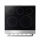 Thor Kitchen 5-Piece Appliance Package - 30-Inch Electric Range, Refrigerator with Water Dispenser, Under Cabinet Hood, Dishwasher, & Microwave Drawer in Stainless Steel Appliance Package Thor Kitchen 