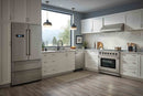 Thor Kitchen 5-Piece Appliance Package - 36" Gas Range, French Door Refrigerator, Under Cabinet Hood, Dishwasher, and Microwave Drawer in Stainless Steel Appliance Package Thor Kitchen 