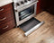 Thor Kitchen 5-Piece Appliance Package - 36" Gas Range, French Door Refrigerator, Under Cabinet Hood, Dishwasher, and Microwave Drawer in Stainless Steel Appliance Package Thor Kitchen 
