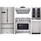 Thor Kitchen 5-Piece Appliance Package - 36" Gas Range, French Door Refrigerator, Under Cabinet Hood, Dishwasher, and Wine Cooler in Stainless Steel Appliance Package Thor Kitchen 