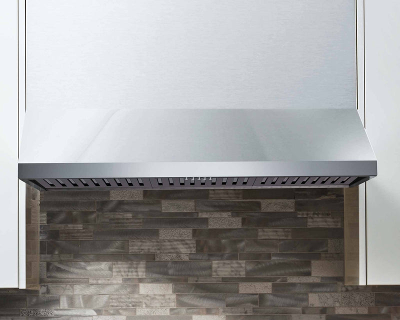 Thor Kitchen 5-Piece Appliance Package - 36" Gas Range, French Door Refrigerator, Under Cabinet Hood, Dishwasher, and Wine Cooler in Stainless Steel Appliance Package Thor Kitchen 