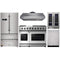 Thor Kitchen 5-Piece Appliance Package - 48" Gas Range, French Door Refrigerator, Dishwasher, and Wine Cooler in Stainless Steel Appliance Package Thor Kitchen Natural Gas 16.54" Height 