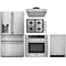 Thor Kitchen 5-Piece Pro Appliance Package - 30" Cooktop, Wall Oven, Under Cabinet Hood, Dishwasher & Refrigerator with Water Dispenser in Stainless Steel Appliance Package Thor Kitchen 