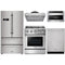 Thor Kitchen 5-Piece Pro Appliance Package - 30" Dual Fuel Range, French Door Refrigerator, Under Cabinet Hood, Dishwasher, and Microwave Drawer in Stainless Steel Appliance Package Thor Kitchen 
