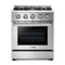 Thor Kitchen 5-Piece Pro Appliance Package - 30" Gas Range, French Door Refrigerator, Wall Mount Hood, Dishwasher, and Microwave Drawer in Stainless Steel Appliance Package Thor Kitchen 