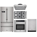 Thor Kitchen 5-Piece Pro Appliance Package - 36" Cooktop, Wall Oven, Under Cabinet Hood, Dishwasher & Refrigerator in Stainless Steel Appliance Package Thor Kitchen 