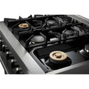 Thor Kitchen 5-Piece Pro Appliance Package - 36" Gas Range, French Door Refrigerator, Under Cabinet Hood, Dishwasher, and Wine Cooler in Stainless Steel Appliance Package Thor Kitchen 