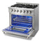 Thor Kitchen 5-Piece Pro Appliance Package - 36-Inch Dual Fuel Range, Refrigerator with Water Dispenser, Under Cabinet Hood, Dishwasher, & Microwave Drawer in Stainless Steel Appliance Package Thor Kitchen 