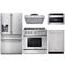Thor Kitchen 5-Piece Pro Appliance Package - 36-Inch Gas Range, Refrigerator with Water Dispenser, Under Cabinet Hood, Dishwasher, & Microwave Drawer in Stainless Steel Appliance Package Thor Kitchen 