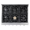 Thor Kitchen 5-Piece Pro Appliance Package - 36" Rangetop, Wall Oven, Wall Mount Hood, Dishwasher & Refrigerator in Stainless Steel Appliance Package Thor Kitchen 