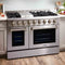 Thor Kitchen 5-Piece Pro Appliance Package - 48" Gas Range, French Door Refrigerator, Dishwasher, and Wine Cooler in Stainless Steel Appliance Package Thor Kitchen 