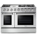 Thor Kitchen 5-Piece Pro Appliance Package - 48" Gas Range, French Door Refrigerator, Dishwasher, Pro Wall Mount Hood, and Microwave Drawer in Stainless Steel Appliance Package Thor Kitchen 