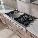 Thor Kitchen 6-Piece Appliance Package - 48-Inch Gas Range, Wall Oven, Pro Wall Mount Hood, Refrigerator with Water Dispenser, Dishwasher, Microwave Drawer, & Wine Cooler in Stainless Steel Appliance Package Thor Kitchen 